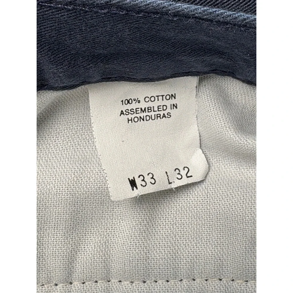Dockers Classic Fit Pleated Chinos Mens 33x32 Navy Blue Cotton Twill Pants